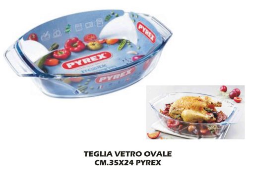 Teglia Vetro Ovale Cm.35X24 Pirex-3426470268561