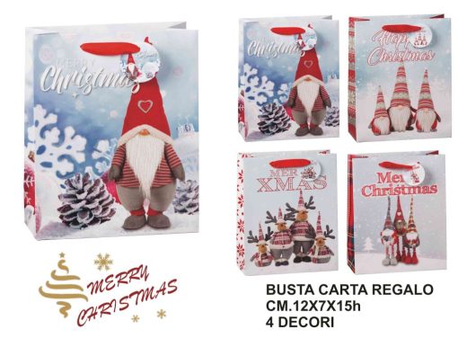 Busta Regalo Carta Cm.12X7X15H 4 Dec.-8021785653665