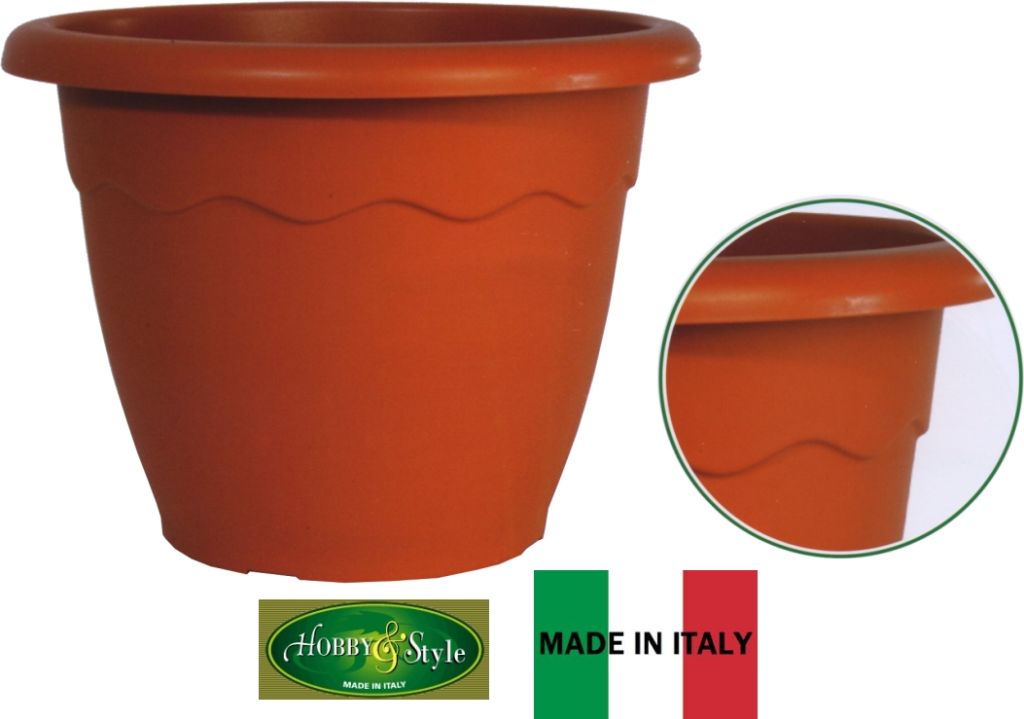 6996392 - vaso in plastica vulcano d.20 (cm.20x16h) duplast