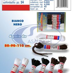 Lacci X Scarpe 6 Paia Cm.80/90/110 Col. Ass.-8011690194018