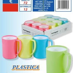 TAZZONE LATTE PLASTICA BICOLORE