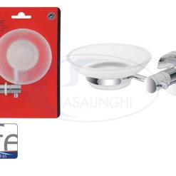 Portasapone Cromo Vetro Satin. Serie Sprint-8056471553073