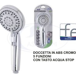 Doccetta Doccia Cromo 5 Funzioni + Stop Plus-8033237847294