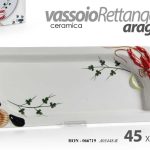 Vassoio Ceramica Rett.Re Cm.45X20 Dec. Aragosta-8025569066719