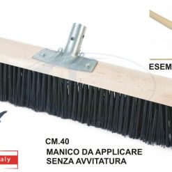 Spazzolone Industriale Cm.40 Base Legno-8001048000344
