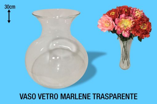 Vaso Vetro Marlene Cm.30 Trasparente-8050616685537