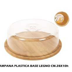 Campana Vetro Base Legno Cm.-8430540693738