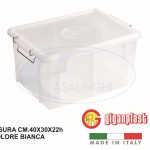 Cassetta Box Con Cop. Cm.40X30X22H Bianca A.1900M-8002942003516