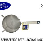 Colabrodo Semisferico Rete Inox Cm.12 Man. Plast. Gnali-8011126912001