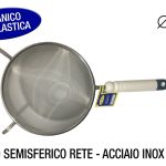 Colabrodo Semisferico Rete Inox Cm.18 Man. Plast. Gnali-8011126918003