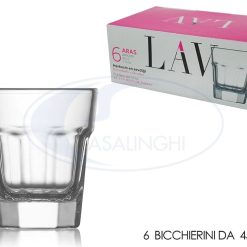 BICCHIERINI VETRO CONFEZIONE 6 PEZZI CL.4
