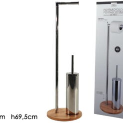 PORTAROTOLO CARTA IGIENICA CON SCOPINO WC