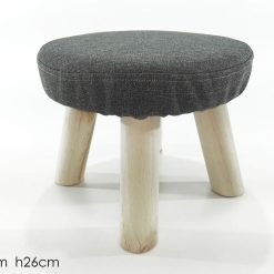 Pouff Tondo Diam. Cm.28X26H Grigio-8015361212704