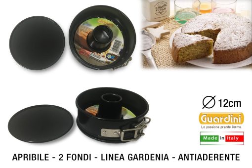 Tortiera Apribile 2 Fondi Cm.12 Gardenia Antiaderente Guardini-8006043010954 Tortiera Apribile 2 Fondi Cm.12 Gardenia Antiaderente Guardini-8006043010954