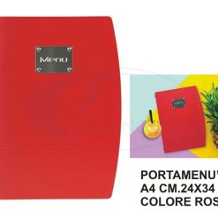 Portamenu' Rio Rosso Form. A4 Con Scritta Menu'-8718226497512
