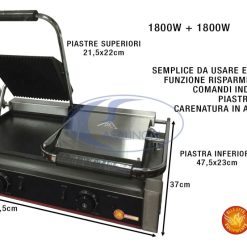 Piastra Panini Doppia Liscia/Rigata-8056518691157