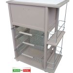 Carrello Vesuvio P/Pane + P/Bottiglie Tortora-8033433381783