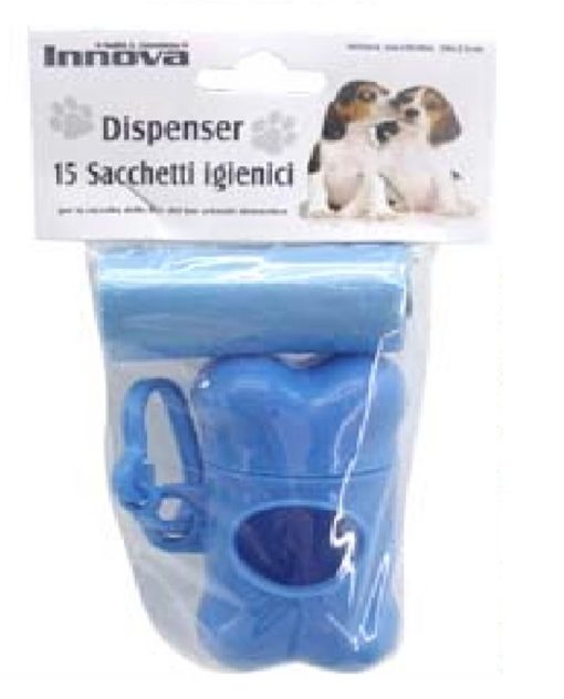 Innova Srl Sacchetti Raccogli Feci Con Dispenser 15 Buste Multicolor