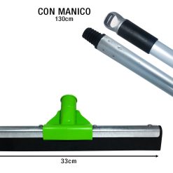 SPINGIACQUA IN GOMMA SINTETICA CON BASE METALLO E MANICO CM.33 COLORI ASSORTITI