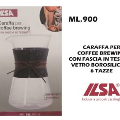 Caraffa X Caffe' Brewing Ml.900 Vetro Boros. Fascia In Tessuto-8000409362824