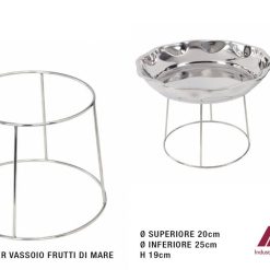 SUPPORTO X VASSOIO FRUTTI DI MARE D. 20/25X19h ACC. CROMATO