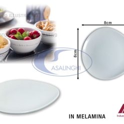 Piattino Melamina Cm.8X8X3H Avorio-4713435729113