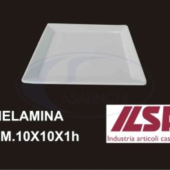 Piattino Melamina Quadrato Cm.10X10X0