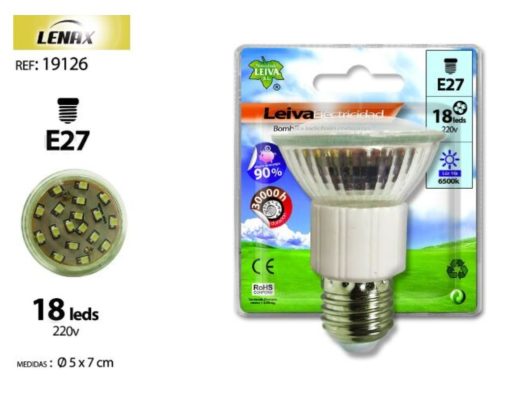 Lampadina A 18 Led E27 6500K Luce Fredda-8431487191264