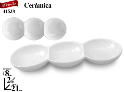 Pirofila Ceramica B.Co 3 Scomp. Cm.21X8X2H-8431487415384