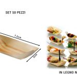 Piroga Legno Mini Cm.7X5 Set 50 Pezzi-8024112000521