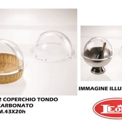 Coperchio Tondo Policarbonato Cm.43X20H-8024112105523