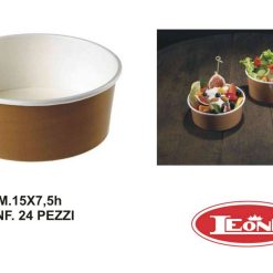 Insalatiera Carta Avana Cm.15X7.5H Ml.1000 Set 24-8024112630919