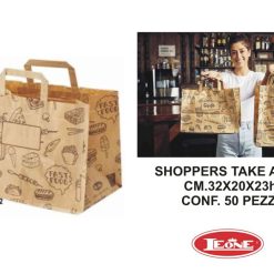 Busta Shoppers Take Away Conf. 50 Pz. Cm.32X20X23H-8024112012210
