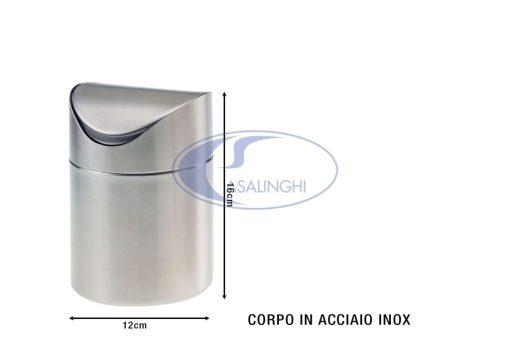 Portarifiuti Tavola In Acciaio Cm.12X16H-8024112054098