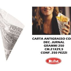 Carta Antigrasso Cono Jurnal Conf. 250 Pz. Cm.21X29