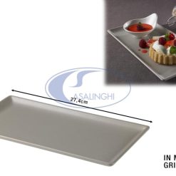 Vassoio Rett.Re Grigio Chiaro Melamina Cm.27