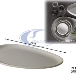 Vassoio Rett.Re Grigio Chiaro Melamina Cm.35X24