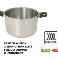 Casseruola Inox 2 Man. Cm.24 X Induzione_-8055118990233