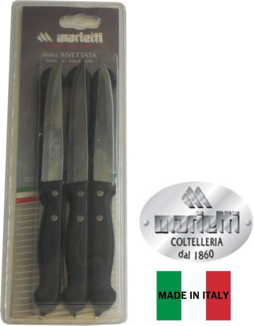 Coltelli Bistecca Cf. 6 Pz. Man.Nero A.112R-Bv6-8003455904017