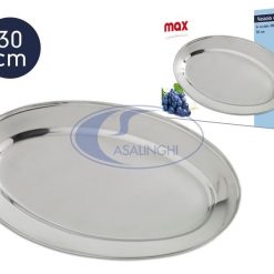 Vassoio Ovale Cm.30 Inox Max-8017365047603