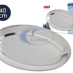 Vassoio Ovale Cm.40 Inox Max-8017365047610