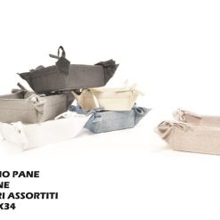 Cestino Pane Cotone Cm.34X34 Col. Ass.-8034052401050