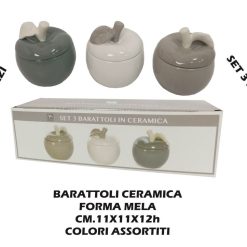 Barattoli Set 3 Pz. Mela Cm.10X10X11H-8034052325356
