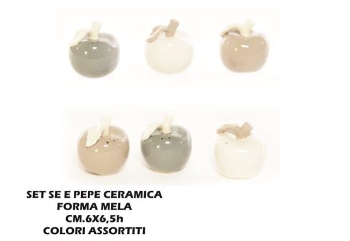 Set Sale E Pepe Ceramica Mela Cm.6X6