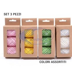 Rotolo Raffia Set 3 Pz. 10 Mt. Col. Ass.-8034052441957
