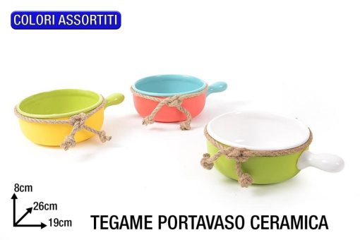 Tegame Portavaso Ceramica Cm.19X26X8H-8034052354387