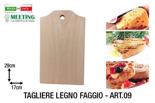 Tagliere Legno Faggio Cm.17X29 Art.09-8020900000278