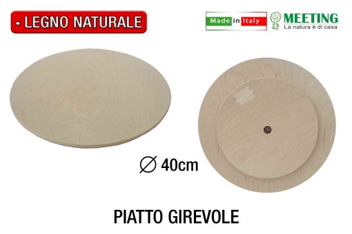 Piatto Girevole Cm.40 Naturale-8020900006072