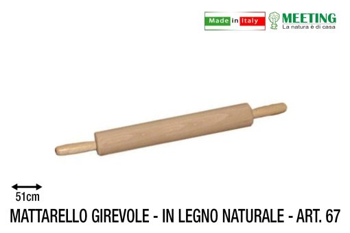 Mattarello Legno Girevole Cm.51 Art.67-8020900021129