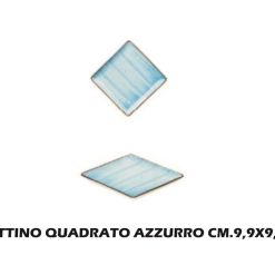 Piattino Quadrato Azzurro Cm.9